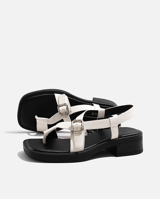 Open Toe Slip On Platforms - White - Devmax3 - Blackpink - 599000.0 - Hi!