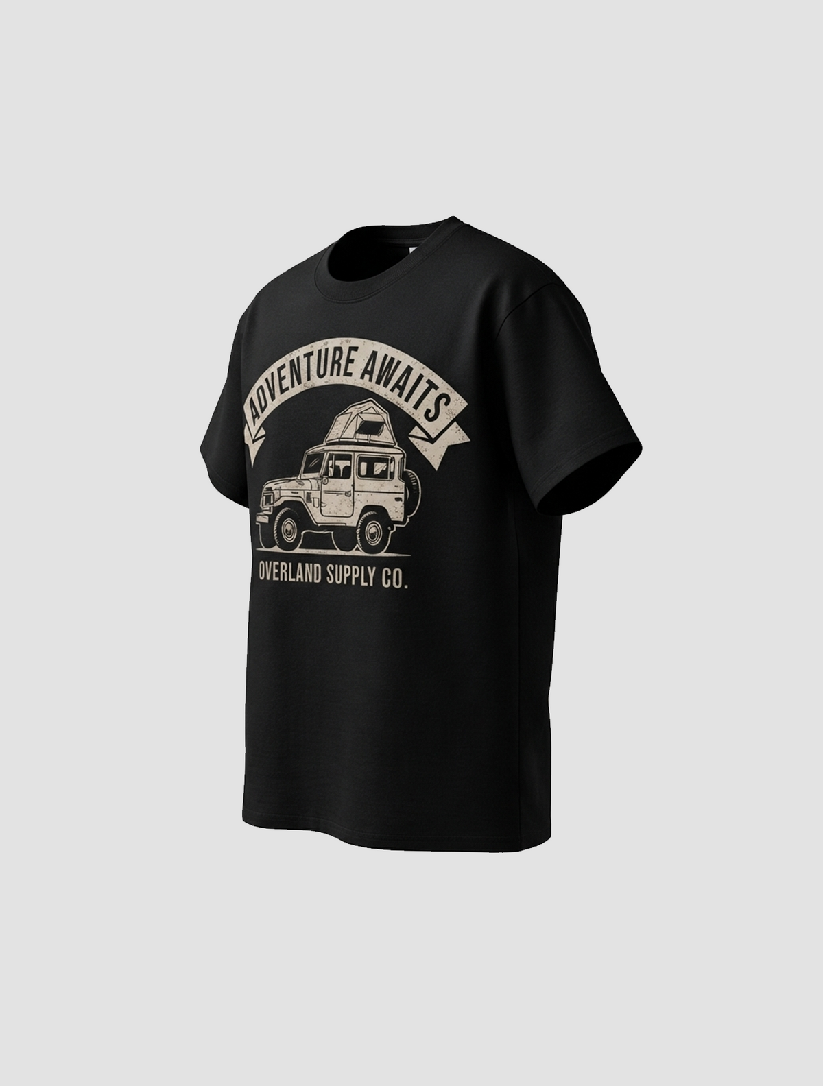 The Outdoor Expedition Black Crewneck