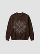 Topographic Compass Brown Sweatshirt