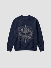 Topographic Compass Brown Sweatshirt