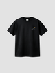 Sunrise Mountain Line Art Black T-Shirt