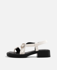 Open Toe Slip On Platforms - White - Devmax3 - Blackpink - 599000.0 - Hi!